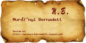 Murányi Bernadett névjegykártya