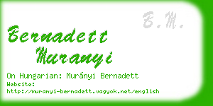 bernadett muranyi business card
